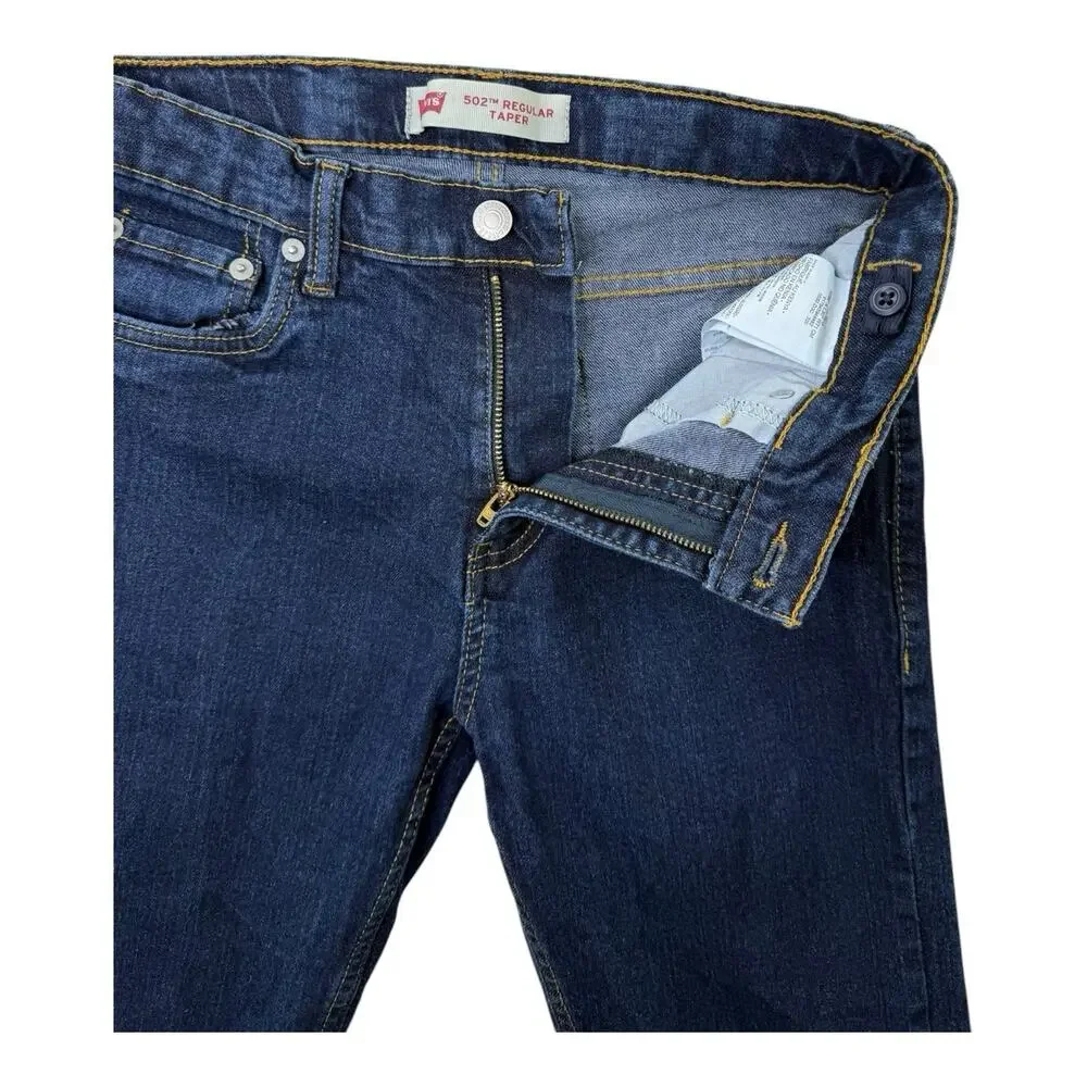 Levis 502 Boys Denim Jeans Sz 16 Reg 28 x 30